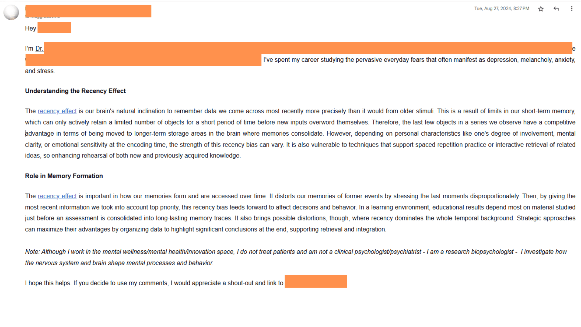 Sample of a Skimmable Pitch