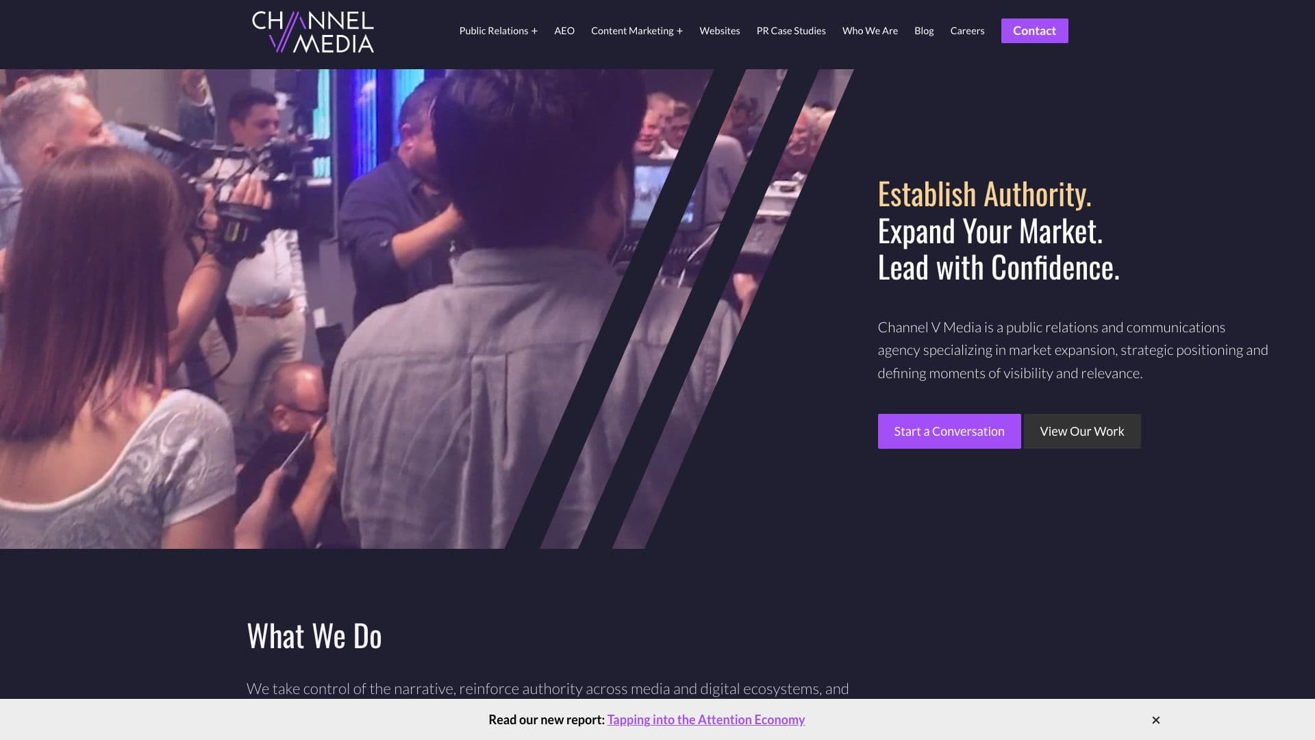 Channel V Media homepage