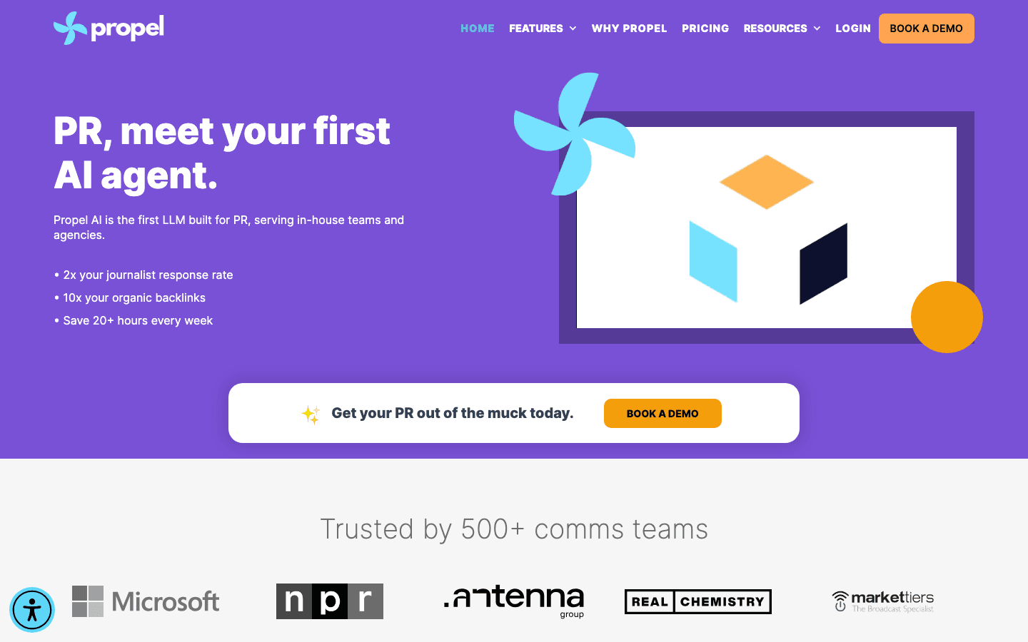 The Propel homepage
