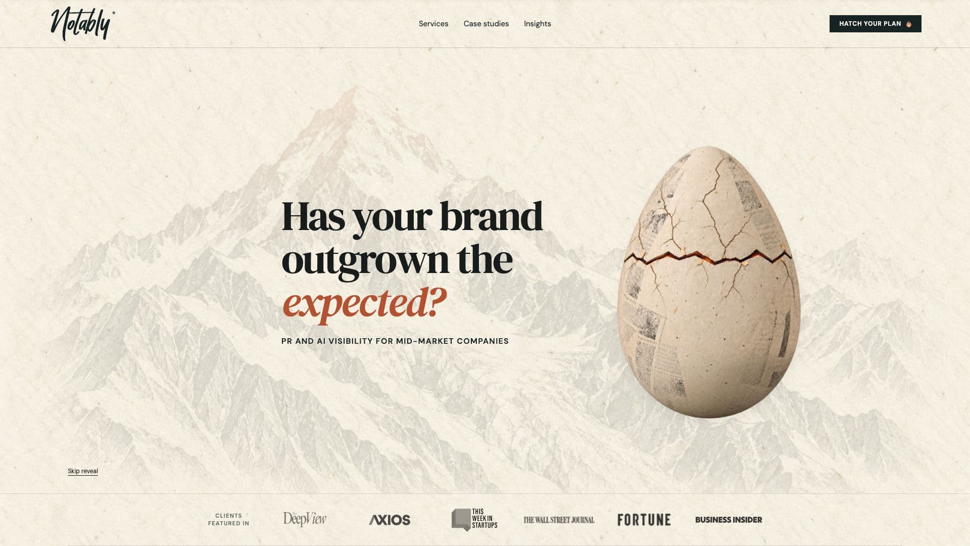 Notably PR homepage